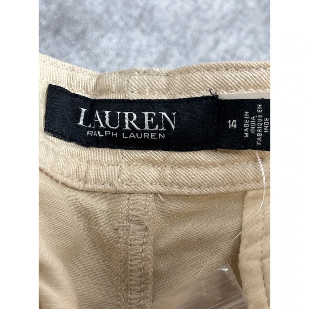Lauren Ralph Lauren Cotton Twill Wide-Leg Pant - Picture 7 of 10